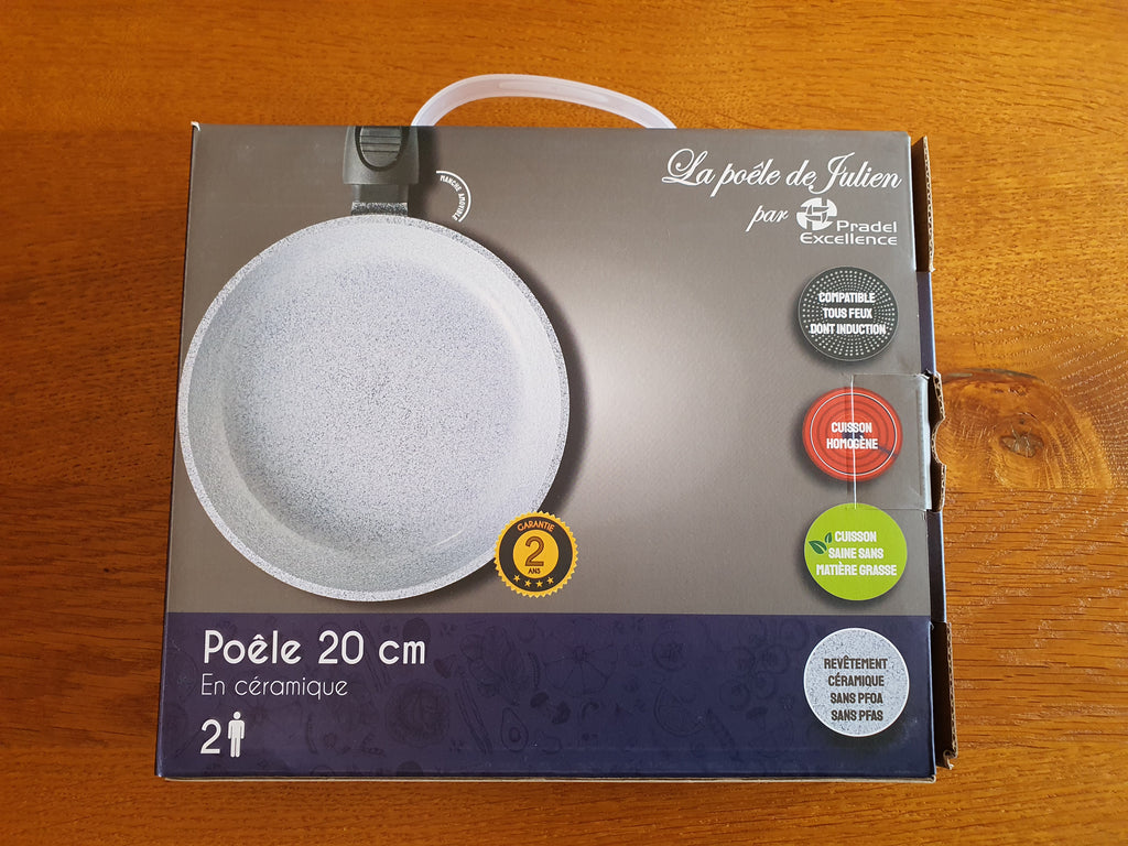 Poêle céramique 20 cm manche amovible